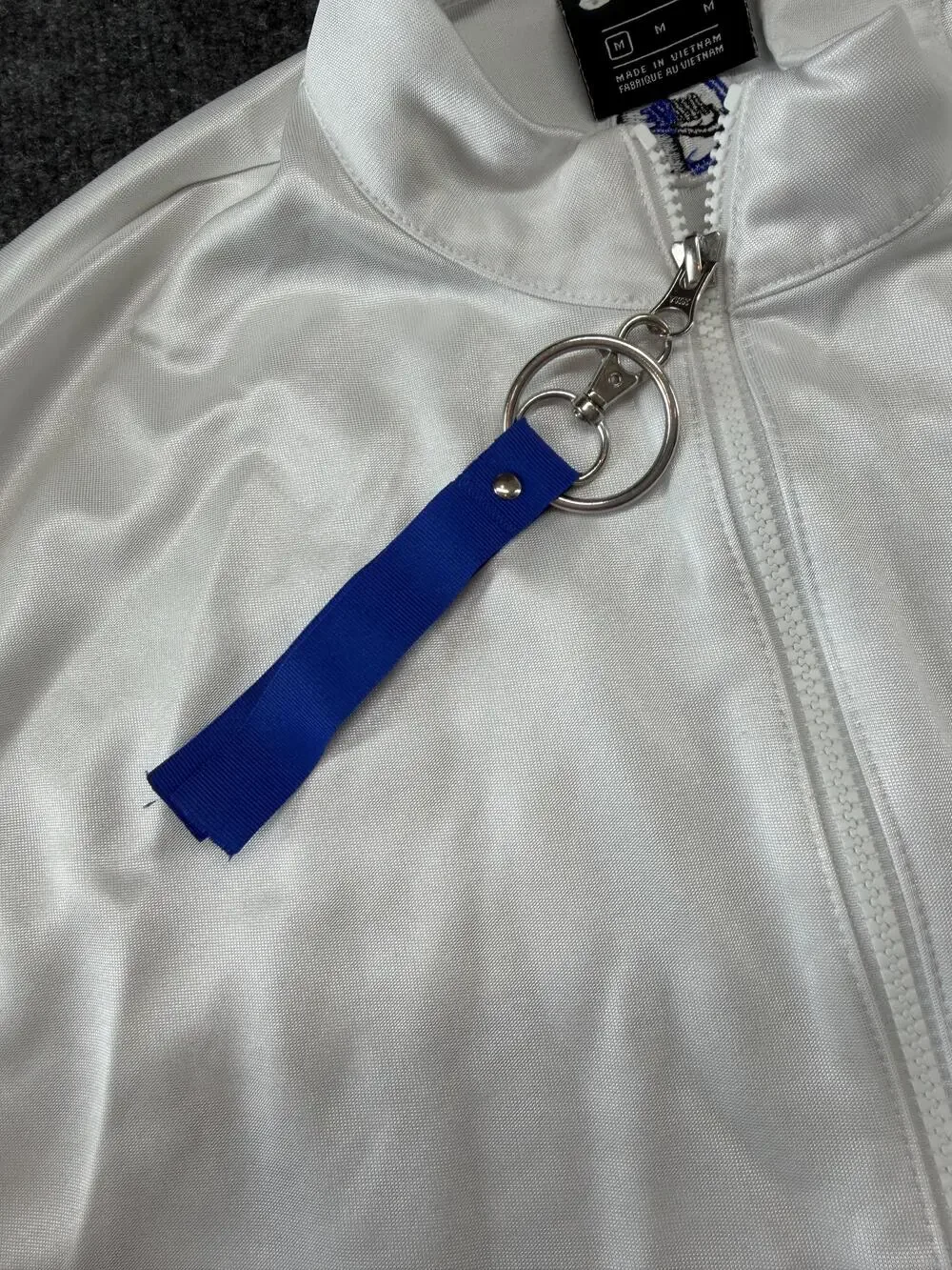 Nike Track Jacket Mens Medium White Equality Force Full Zip Logo CU6789-100